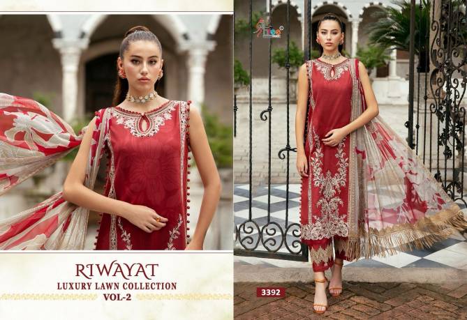 Riwayat Luxury Lawn Collection Vol 2 By Shree Cotton Pakistani Suits Wholesale Market In Surat

